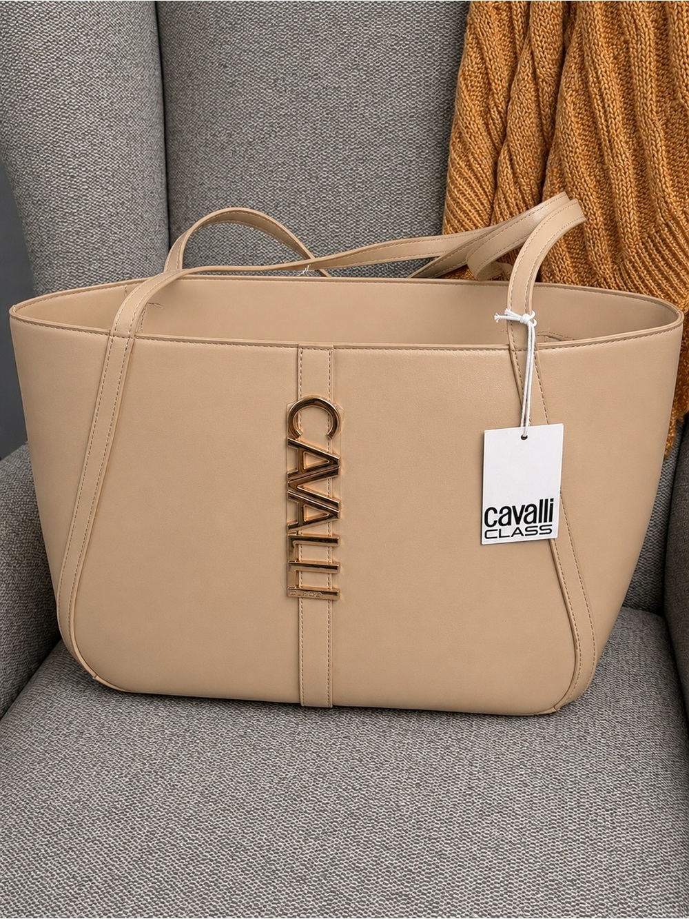 Cavalli Class Women’s Beige Tote Bag